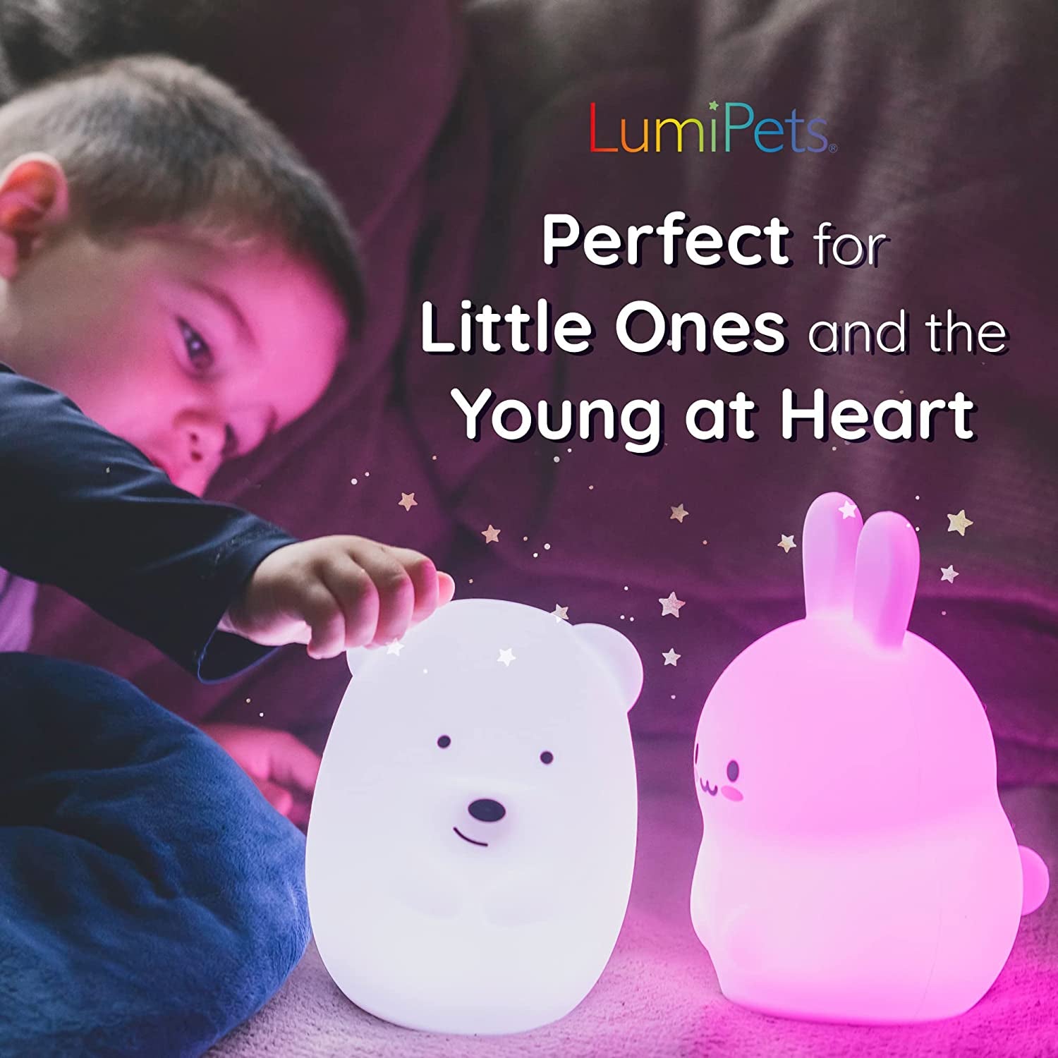 Remote Control Silicone Night Light for Kids - Bear Design with 9 Soft Colors & Sleep Timer - Rechargeable, Battery-Operated Lamp for Bedroom | Baby Nursery, Toddler, Girls, Boys